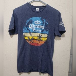 Corona Blue and Yellow Short Sleeve Tees